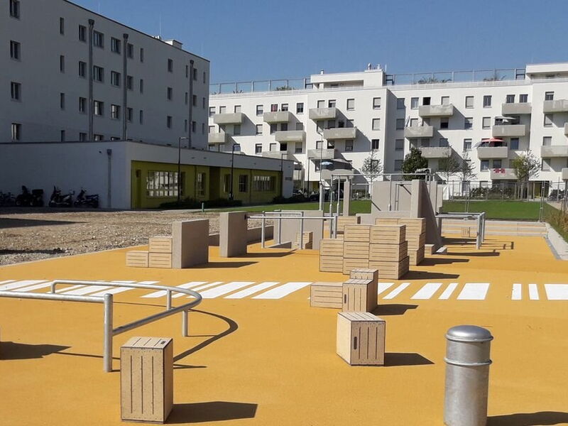 Parkour-Park Kistenstapel