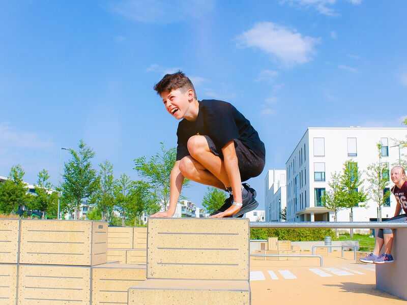 Parkour Park Kistenstapel